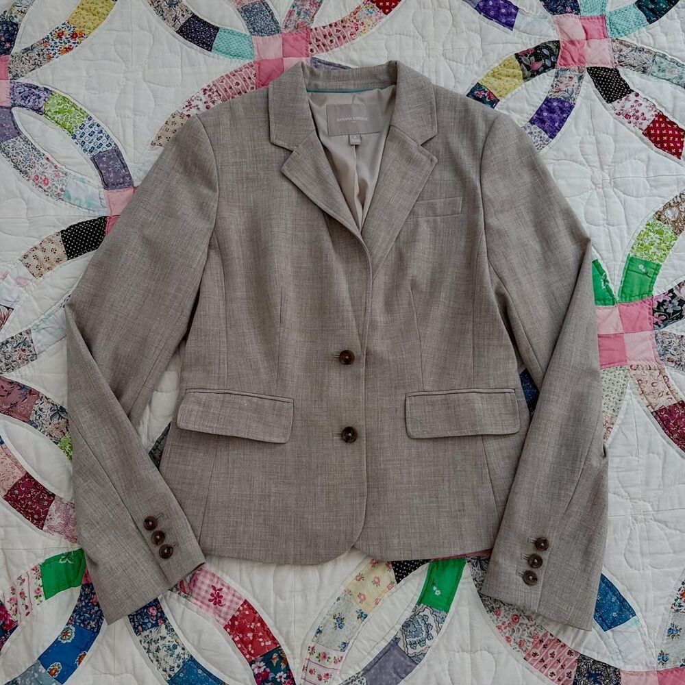 banana republic tan blazer